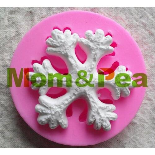 Mom&Pea 0160 Free Shipping Snowflake Shaped Silicone Mold Cake Decoration Fondant Cake 3D Mold Food Grade Silicone Mould
