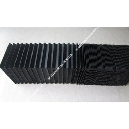 Interior (200 x 205mm) Rectangular machine protection accordion bellows shield,and outer (260 x 265mm) ,unfold length 2200mm