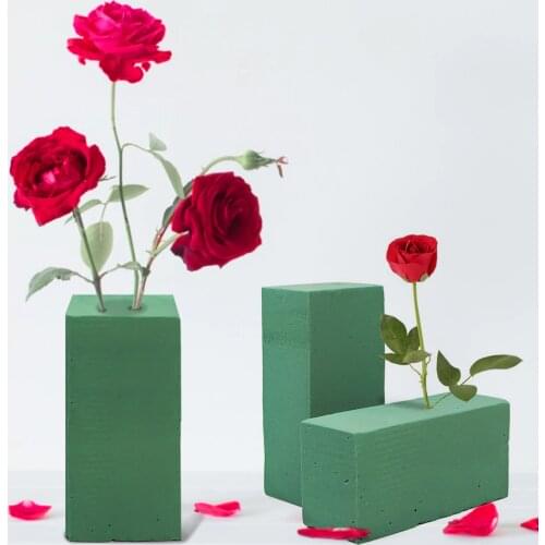 1/3/6PCS Floral Foam Block Flower Bricks Wedding Flower Holder Artificial Handle Bridal Foam Roses Foam Flowers Home Decoration