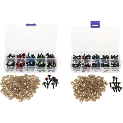100x Safety Eyes Plastic Safety Eyes Washers For Doll Stuffed Animal Puppets