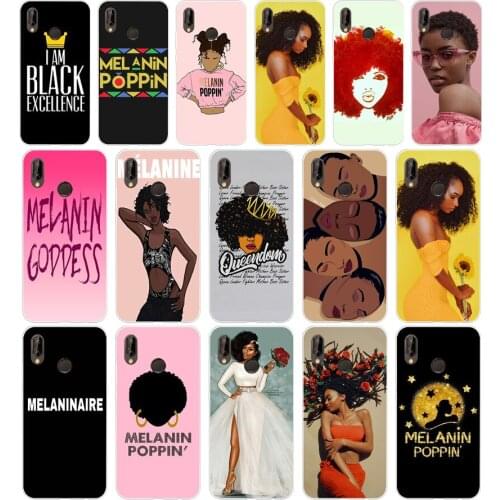 274H Melanin Poppin fashion Soft Silicone Tpu Cover Case for huawei p 20 lite pro y6 2017 mate 10 lite