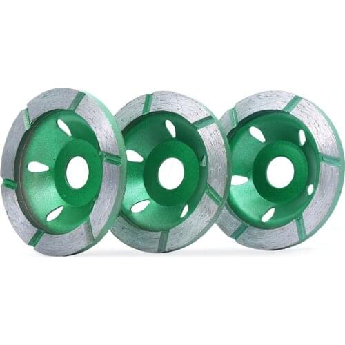 3 Pcs 80/90/100/125 mm Diamond Turbo Grinding Cup Coarse Grit For Concrete Granite FIoor AIuminum Based Diamond Grinding WheeI