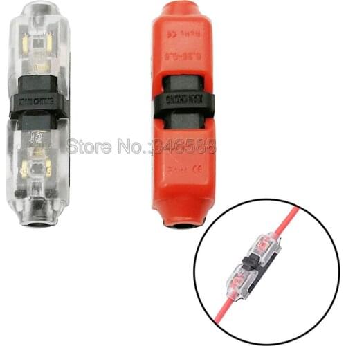 5pcs I Shape 1 Way Quick Splice Wire Joint Connector for 1 Pin AWG22-20 LED Strip Cable Crimp Terminal Blocks Conductor