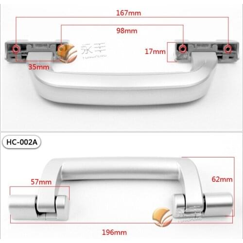 HC-001A Aluminium Case Bag Buffer Handle With Resistance Suitcase Accessories Luggage Fix Holders Pull Carry Strap Trolley