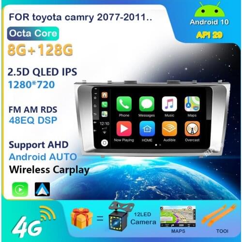 Android 10 2din Car Radio multimedia video player For Toyota Camry 40 2006 2007 2008 2009 2010 2011 navigation GPS audio 2 DIN