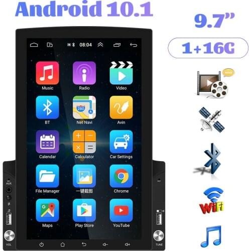 9.7" Android 10 Vertical Car Stereo Radio 2 Din Android & IOS Car Stereo Autoradio MP5 Multimedia Player Support GPS WIFI FM USB