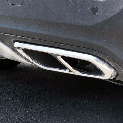 Car Accessories Stainless steel Rear Exhaust Pipe Four Tail Throat Decorative For VOLVO XC40 XC60 2014-2016 2019 2020 2021