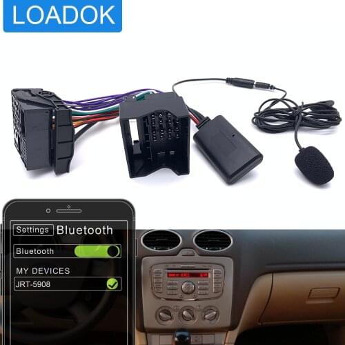 2020 Car Bluetooth 5.0 Music AUX Adapter+ Microphone Handsfree Wiring for Ford Mondeo Fiesta Cargador De Bluetooth