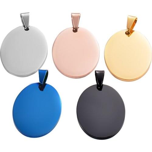 5Pcs/lot 34x25mm Stainless Steel Tag Charm jewelry Dog Tags Pendant Unisex necklace charm jewelry wholesale