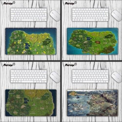 Mairuige Large Size Mouse Pad PC Keyboard Gaming Mousepad Track Ball Speed Sliding Rubber Non-slip Fortite Map Child Washable Xl
