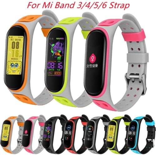 Bracelet For Xiaomi Mi Band 3 4 5 Sport Band Watch Silicone Wrist Strap For Xiaomi Mi Band 4 6 3 Bracelet For Mi Band 5 4 6 Band