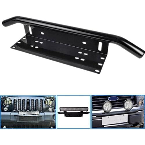 4x4 trucks tractor car License Plate Install Holder Bull Bar license plate Universal Front BumperMount bracket For Offroad new