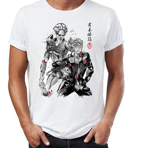Mens T Shirt Gold Experience Jojos Bizarre Adventure Awesome Illustration Artwork Printed Tee