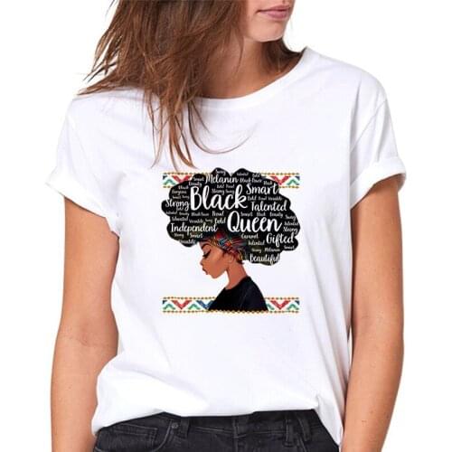 New Summer T-shirts Women Black Queen Printed Casual 90s Fashion Clothes Graphics Tshirt Top Lady Female Tee T shirt Streetwear