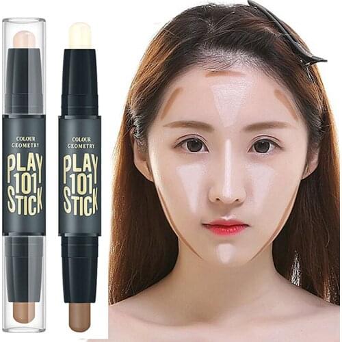 Makeup Iluminador Highlighter Face Concealer Contouring Bronzers Highlighters Pen Cosmetic 3D Makeup Corrector Contour Stick