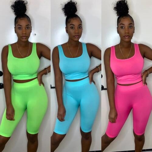 Two Piece Outfits for Women Summer Beach Short Sets Tracksuits Outdoor Sports Fitness Yoga Sports and Leisure Summer