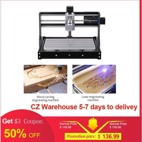 CNC3018 DIY CNC Router Kit 2-in-1 Mini Laser Engraving Machine GRBL Control 3 Axis for PCB PVC Plastic Acrylic Wood Carving