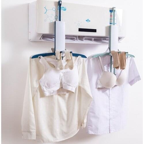 Multifunctional Air Conditioning Dry Clothes Treasure Portable Traveling Folding Clothes Rack Hanger Air Conditioning Hanger