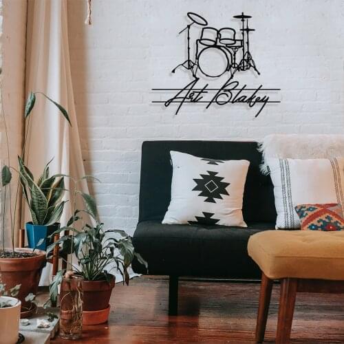 MIGNATIS Jazz Music Saxophone and Louis Armstrong Design Metal Wall Decor - Kitchen Wall Decor, Office, Living Room