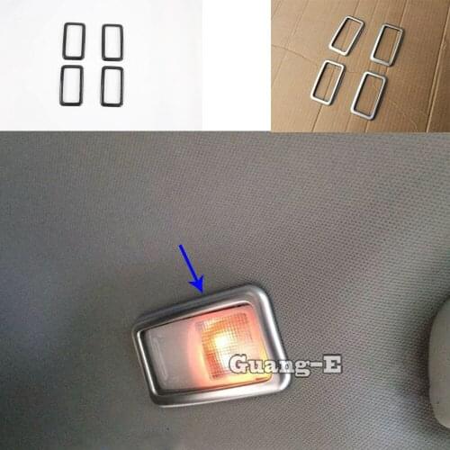 Car Styling Sticker Head Back Rear Reading Light Lamp Trim Moulding Hoods Panel 4pcs For Toyota Sienna 2018 2019 2020 2021