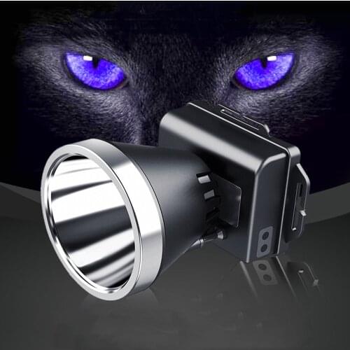 Long Shot Glare Outdoor Light Three Speed Sensor Headlight Led Headwear-Rechargeable Inspection Headlight 18650 Lithium Battery