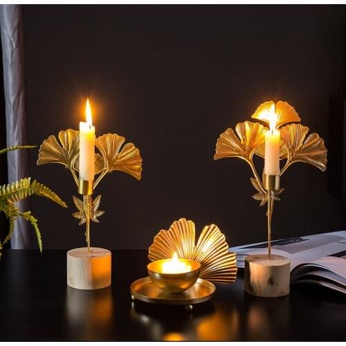 New style ChristmasCandlestick Golden Home Decoration Ornament European-style Luxury Metal Pine Christmas Tree Thin Candle Holde