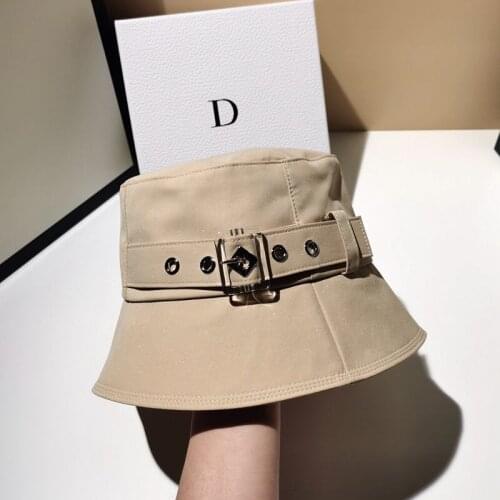 2021 Fashion Bucket Hats For Women Spring Summer Sun Hat Korean Version Shiny Casual Hat Basin Cap Black Beige