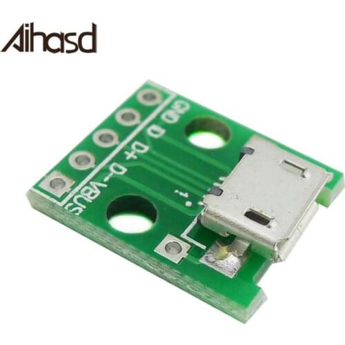 MICRO USB to DIP Adapter 5pin Female Connector B type PCB Converter