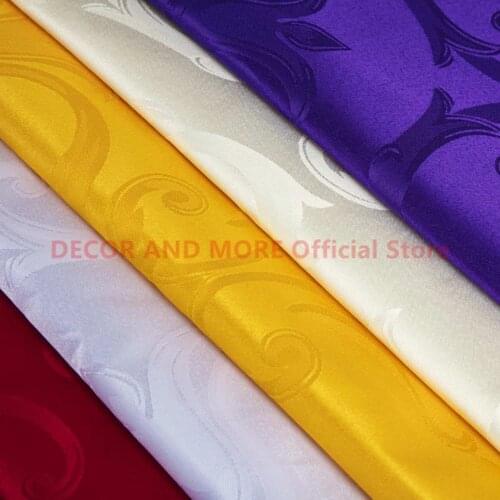 Big Width Polyester Damask Thick Fabric Solid DIY Curtain Cloths Dress Fabrics Jacquard Tablecloth /Sofa Cover/Table Napkin 320X
