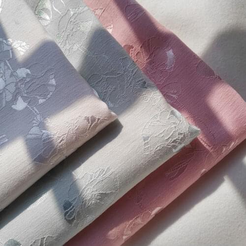 Polyester cotton jacquard brocade fabric antique Hanfu cheongsam dress designer fabrics Chinese embroidery fabric by the meter