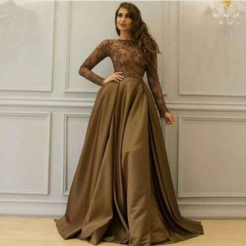 Hot Muslim Evening Dresses Mermaid Long Sleeves Appliques Beaded Dubai Saudi Arabic Long Evening Gown Prom
