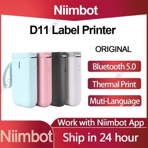 Niimbot D11 Label Printer Wireless Bluetooth Portable Pocket Label Printer Thermal Label Printer Fast Printing Home Office Use