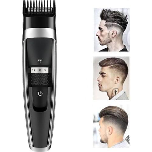 Professional Electric Hair Clipper Rechargeable Hair Trimmer With Titanium Ceramic Blade Fully Waterproof Low Noise USB Charging