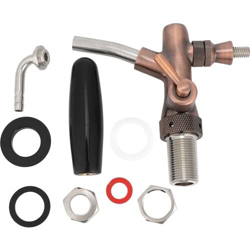 G5/8 Thread Adjustable Beer Tap Faucet Stainless Steel Bronze Color Equipment for Home Bar Restaurants Growler Brewing Tool