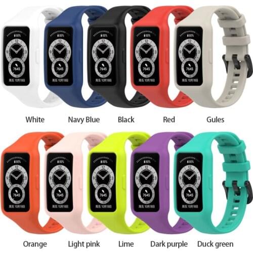 New Watchband For Huawei Band 6 / Huawei Honor Band 6 SmartWatch Wristband Sport Silicone Replacement Belt Strap Bracelet Band
