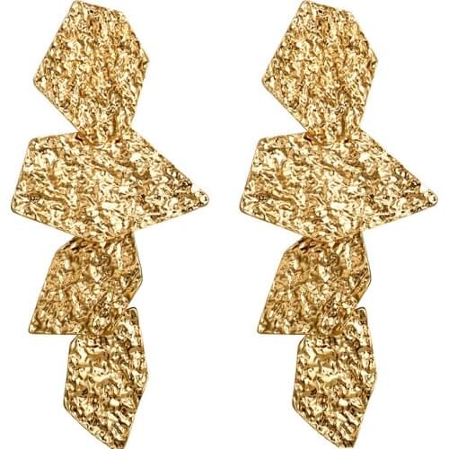 Za Gold&Silver Color Metal Clip on Earrings No Pierced 2019 Women Party Statement Jewelry Ear Clips Accessories Wholesale