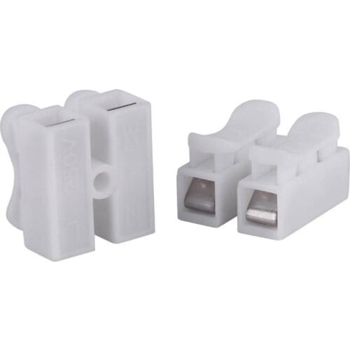 Wire Connector 50pcs/lot Push Type Wire Connector 2P Butt Joint Terminal Blocks for Led Lamps