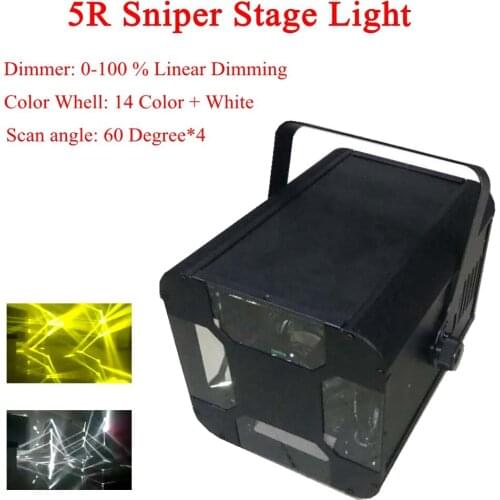 Lightmes Professional 5R Sniper Stage Light 4 Lens Scanner Sniper Lights Disco Lights Dj Party KTV Stage LightS Free Shipping