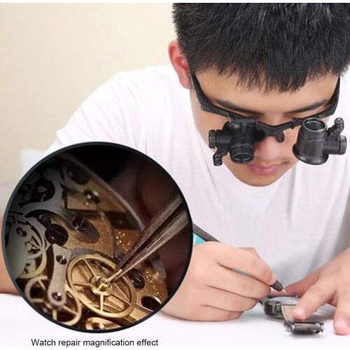 LED Magnifier Glasses Loupe Magnifying Headband Eyewear for Reading Electronics Repairing Jewelry Identification