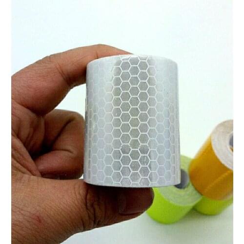 5cm*3m Silver White Reflective Safety Warning Jackets Tape honeycomb Environmental film Material Traffic safety