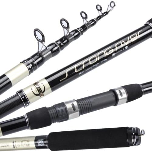 High-quality carbon Best-selling fiber portable telescopic 2.1m-5.4m fishing rod rotating bait casting squid fishing rod sale