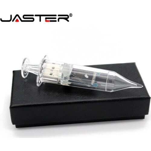 JASTER emulational Doctor Syringe USB Flash Drive Doctors injector with gift box Pen Drive fashion pendrive 4GB 8GB 16GB 32GB