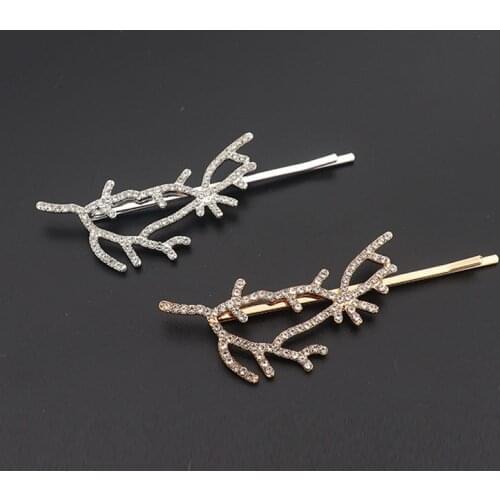 Christmas Gift Deer Horn Antler Hair Clip Women Jewelry Best Gifts For Kids Accessori Capelli Gold CZ Hair Pin Headwear Jewelry