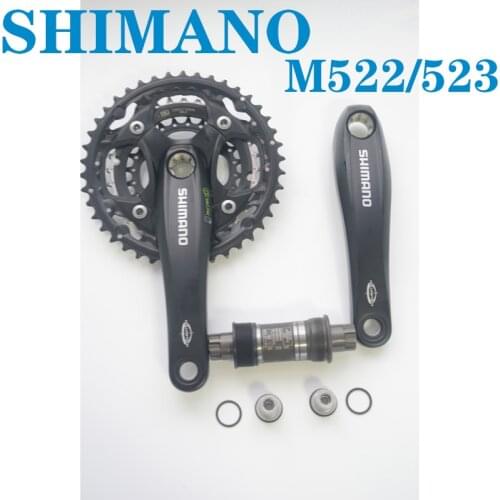 SHIMANO DEORE FC-M522 MTB crankset 3x9S 27S 3x10S 30S hollowtech crankset 170mm 42-32-22T chainwheel with BB-ES300 113mm