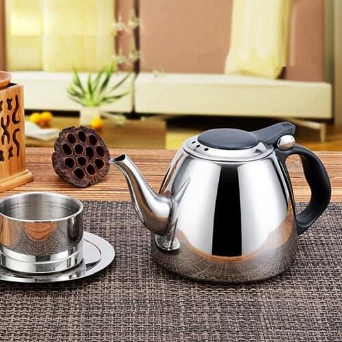 1.2L Stainless Steel Water Kettle Handheld Instant Flat Bottom Water Kettle Induction Cooker Heating Boiling Tea Pot Kitchen