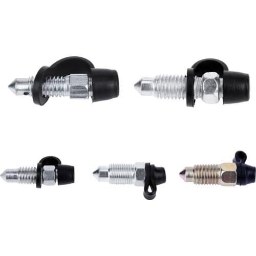 1Pcs Motorcycle Brake Braking Caliper Bleed Screw Nipple Dust Cap Washer Silver 5 Sizes Screw Nipple High Quality Car Accessory