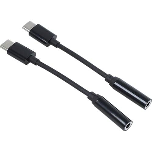 2 Pack USB C to 3.5mm Headphone Jack Adapter, Type C Male to 3.5mm Female AUX Jack Stereo Earphone Converter, Compatible for Mot