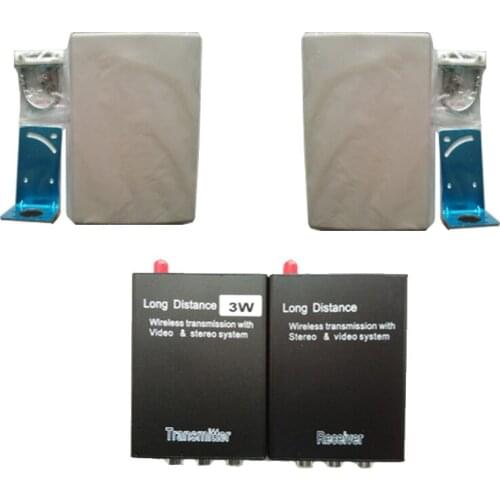 30 Floors Elevator Shaft CCTV Monitor 3W 2.4G Wireless Transceiver Lift Video Transmitter CATV Amplifier With Panel Antenna