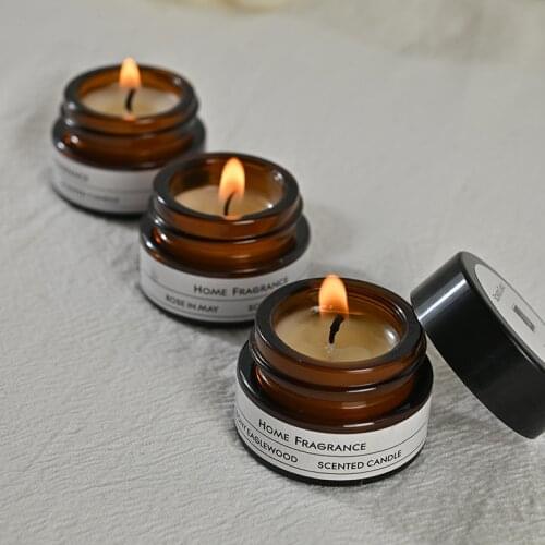 Scented Candle Romantic Smokeless Candle Glass Holder Aromatherapy Birthday Wedding Candle Home Travel Decoration