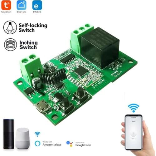 Tuya 12V Smart WiFi Switch Wireless Relay Module 1channel Inching/Self-Locking Timing Switch APP Remote Control module